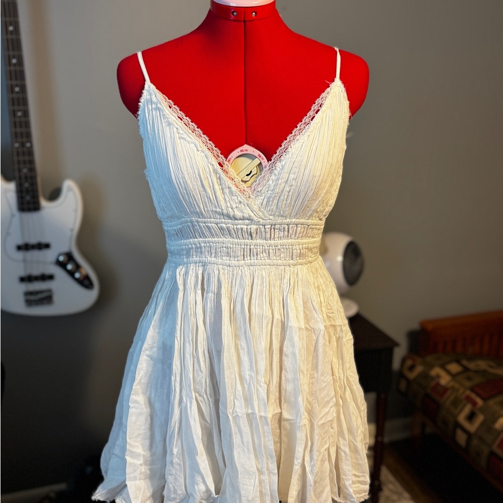 Free People White Handkerchief Dress